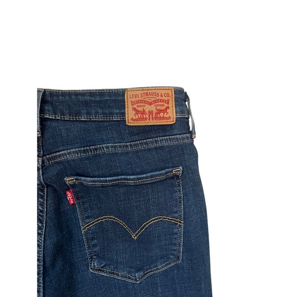 Levi's 721 High Rise Skinny Blue Jeans Women's Size 31 Dark Wash Denim - Picture 7 of 7